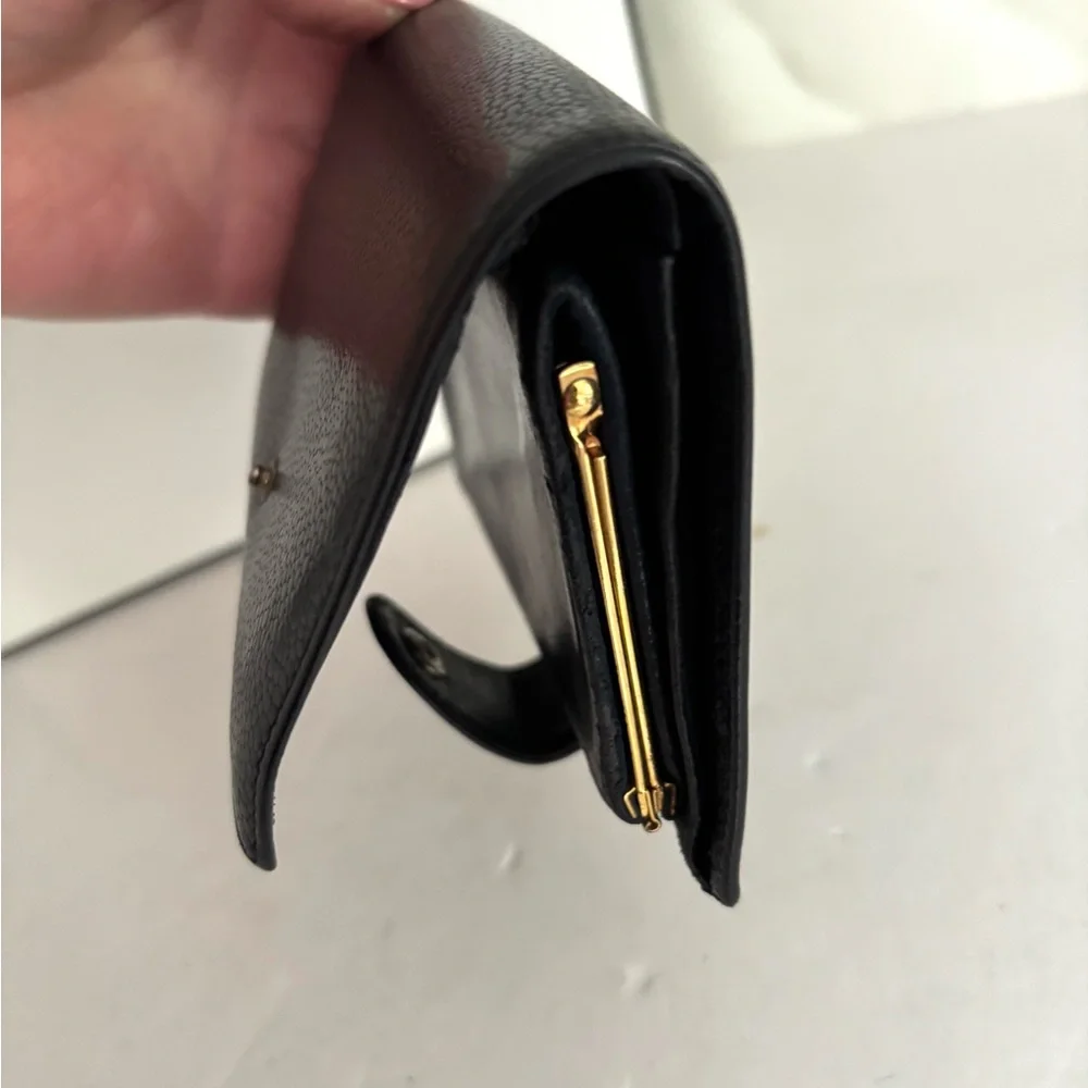 Authentic Chanel bifold black wallet